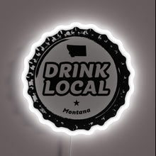 Charger l'image dans la galerie, Brighten your space with this colorful local brew cap display.