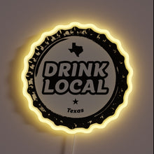 Charger l'image dans la galerie, Vibrant RGB Neon Sign Featuring Local Texas Craft Beer Bottle Caps