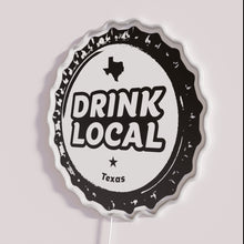 Charger l'image dans la galerie, Neon Beer Sign Featuring Local Texas Craft Brew Bottle Caps