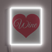 Charger l'image dans la galerie, Romantic Red Wine Love Quote Neon Sign with Pink Heart