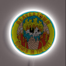 Charger l'image dans la galerie, Vibrant LED bar sign with programmable colors, customizable drinks menu.
