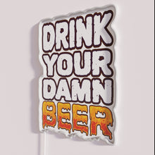 Charger l'image dans la galerie, Bold neon sign for humorously expressing love of craft beer culture.