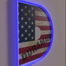 Charger l'image dans la galerie, Classic Patriotic Duramax American Flag Neon Sign with Colorful LED Accents