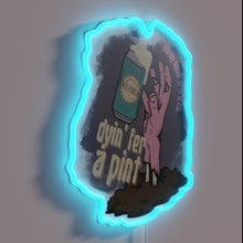 Charger l'image dans la galerie, Retro-inspired, colorful 'Dyin fer a pint' RGB LED bar sign