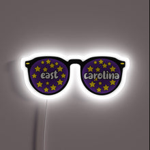 Charger l'image dans la galerie, Eye-catching East Carolina University-inspired neon-accented RGB LED sunglasses accessory