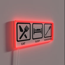 Charger l'image dans la galerie, RGB illuminated homebrewing themed welcome to my cozy home sign