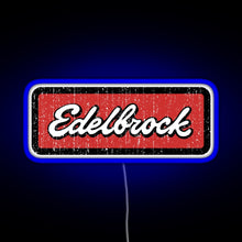 Charger l'image dans la galerie, Edelbrock Engines Hot Rod RGB neon sign blue