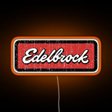 Charger l'image dans la galerie, Edelbrock Engines Hot Rod RGB neon sign orange