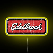 Charger l'image dans la galerie, Edelbrock Engines Hot Rod RGB neon sign yellow