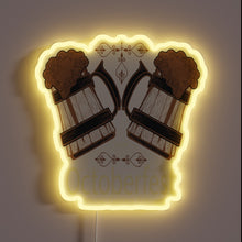 Charger l'image dans la galerie, Vibrant Oktoberfest celebration decor with colorful RGB neon accents.