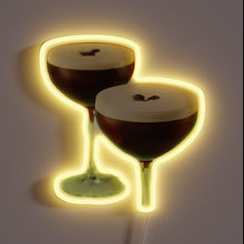 Charger l'image dans la galerie, Cocktail lover's dream: vibrant espresso martini sign in bold neon