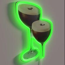 Charger l'image dans la galerie, Vibrant bar decor: colorful espresso martini LED sign with customizable colors.
