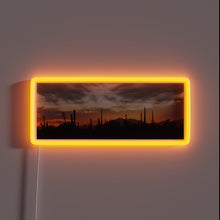 Charger l'image dans la galerie, Softly glowing desert landscape at dusk with vibrant RGB neon lights