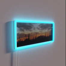 Charger l'image dans la galerie, Vibrant Desert Sunset Ambiance with Soft Evening Glowing Neon Accents