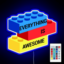Charger l'image dans la galerie, Everything is Awesome RGB neon sign remote
