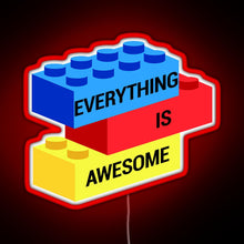 Charger l'image dans la galerie, Everything is Awesome RGB neon sign red