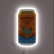 Charger l'image dans la galerie, Archaeopteryx Lager beer can customneon sign with white LED glow