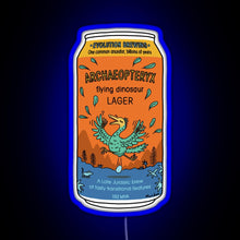 Charger l'image dans la galerie, Evolution Brewing Archaeopteryx Flying Dinosaur Lager RGB neon sign blue