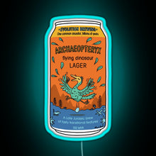 Charger l'image dans la galerie, Evolution Brewing Archaeopteryx Flying Dinosaur Lager RGB neon sign lightblue