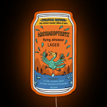 Charger l'image dans la galerie, Evolution Brewing Archaeopteryx Flying Dinosaur Lager RGB neon sign orange