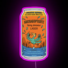 Charger l'image dans la galerie, Evolution Brewing Archaeopteryx Flying Dinosaur Lager RGB neon sign  pink