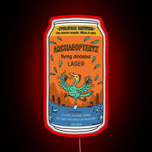 Charger l'image dans la galerie, Evolution Brewing Archaeopteryx Flying Dinosaur Lager RGB neon sign red