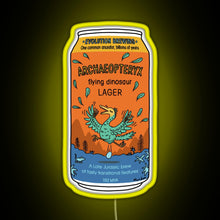 Charger l'image dans la galerie, Evolution Brewing Archaeopteryx Flying Dinosaur Lager RGB neon sign yellow