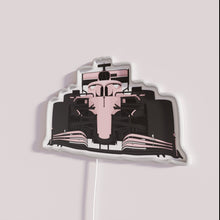 Charger l'image dans la galerie, Neon pink racing inspired F1 style sports theme decor lighting.