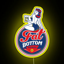 Charger l'image dans la galerie, Fat Bottom Brewing RGB neon sign yellow