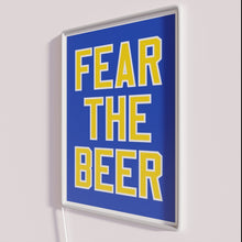 Charger l'image dans la galerie, Eye-catching Beer Sign with Vibrant Blue and Red Neon Lighting