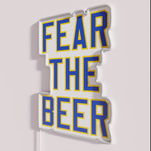 Charger l'image dans la galerie, Eye-catching neon bar decor featuring white beer logo design accents