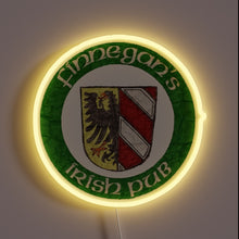 Charger l'image dans la galerie, Vibrant Finnegan's Irish Pub Neon Sign in Rich RGB Colors