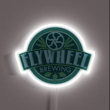 Charger l'image dans la galerie, Flywheel Brewing customneon sign with white LED glow