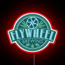 Charger l'image dans la galerie, Flywheel Brewing logo RGB neon sign red