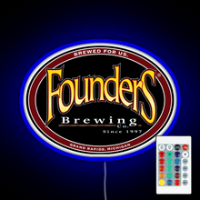 Charger l'image dans la galerie, Founders Brewing Co logo RGB neon sign remote