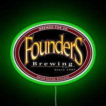 Charger l'image dans la galerie, Founders Brewing Co logo RGB neon sign green