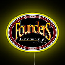 Charger l'image dans la galerie, Founders Brewing Co logo RGB neon sign yellow
