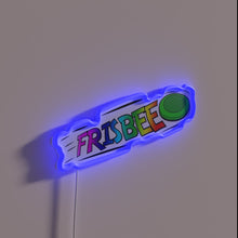 Charger l'image dans la galerie, Neon lighting decor featuring colorful flying frisbees in 3D style