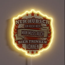 Charger l'image dans la galerie, Colorful Neon Sign for Oktoberfest Party with Beer-Themed Sayings