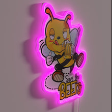 Charger l'image dans la galerie, Brighten up your bar with our funny bee beer sign.