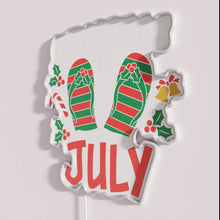 Charger l'image dans la galerie, Vibrant Neon Christmas in July Beach Party Decorative Sign Lighting