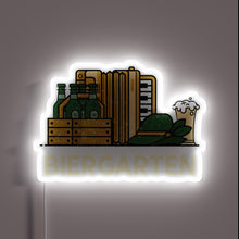Charger l'image dans la galerie, Colorful retro-inspired neon sign for a traditional German beer garden.