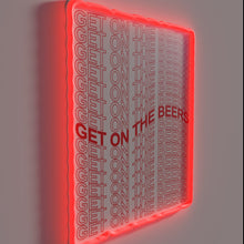 Charger l'image dans la galerie, Neon Beer Sign with Color-Changing Get on the Beers Text