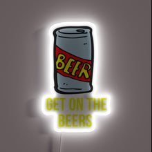 Charger l'image dans la galerie, Vibrant RGB LED Neon Sign: Get On The Beers