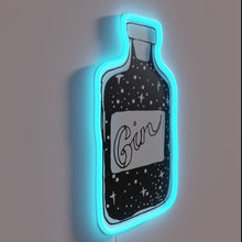 Charger l'image dans la galerie, Gin enthusiast's dream decor: colorful LED neon sign in vibrant gin bottle.