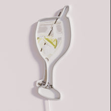 Charger l'image dans la galerie, RGB Neon Bar Decor Sign Gin Glass Illuminated LED Artwork