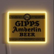 Charger l'image dans la galerie, Vibrant amber-colored Gippsland Brewery Amberlin Beer illuminated LED neon sign.