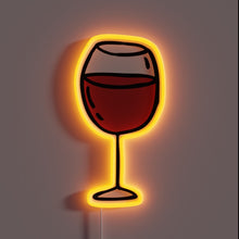 Charger l'image dans la galerie, Colorful red wine doodle icon in vibrant neon electric style.