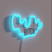 Charger l'image dans la galerie, Quirky kitchen decor with colorful RGB lighting and neon signs.