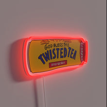 Charger l'image dans la galerie, Neon 'God Bless This Tea' Sign with Vibrant Rainbow Color Effects